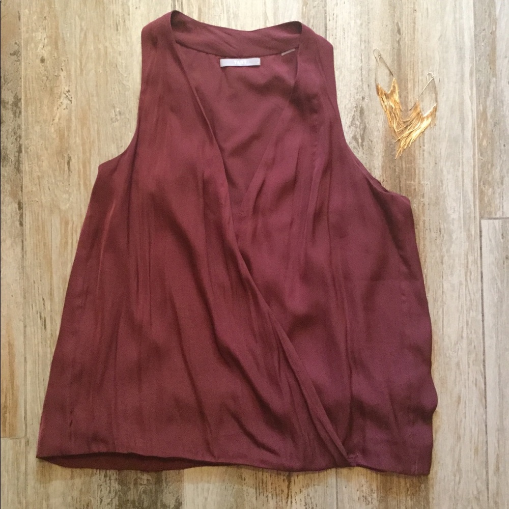 Tart sleeveless wrap top, Size Medium